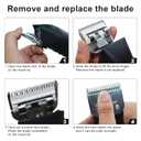 5 Pcs Professional Detachable Replacement Ceramic Blades set,compatible with Andis AGC,BDC,BGC,MBG Series,oster Classic 76/Star-Teq/Power-Teq Clippers