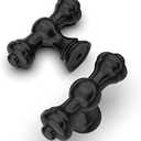 Amerdeco 7 Pack Matte Black Kitchen Cabinet Knobs 2.1 Inch(53mm) Single Hole Cabinet Handles Dresser Knobs Drawer Knobs and Pulls for Bathroom Cabinets