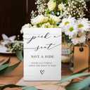 Pick a Seat Not a Side Wedding Sign - Wedding Table Decorations, 5x7inch (WS- 01)