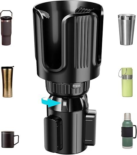 Car Cup Holder Expander with Adjustable Offset Base, All Purpose Cupholder Extender for car with Expandable, Univeral for Most Popular Large Travel Drink Bottles Hydro Owala Mugs etc. Car Cup Holder Expander with Adjustable Offset Base, All Purpose Cupholder Extender for car with Expandable, Univeral for Most Popular Large Travel Drink Bottles Hydro Owala Mugs etc.