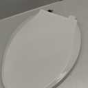 "KOHLER 4636-RL-95 Cachet ReadyLatch Elongated Toilet Seat Slow Close, Soft Close Toilet Seat Quiet Lid, Contoured Grip-Tight Bumpers Installation Hardware, Apartment Essentials, Ice Grey "