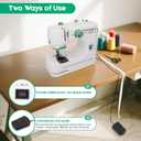 Sewing Machine for Beginners with 12 Built-in Stitches, 6 Included Feet, Portable Sewing Machine with Foot Pedal, High-Low Speeds