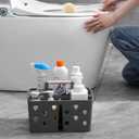 Anyoifax Portable Shower Caddy Plastic Shower Basket Organizer Divided Bathroom Caddy Storage Cleanning Caddy Tote with Handle for College, Dorm Room, Kitchen, Grey
