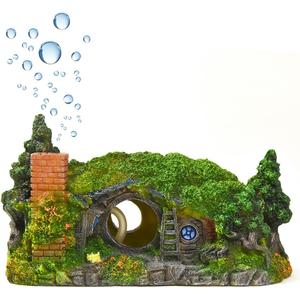 fazhongfa Aquarium Decorations Castle Fish Tank Dcor Thematic Ornaments (Hobbit-Small)
