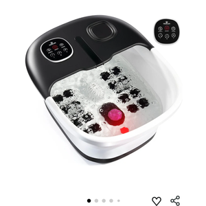 Medical king Foot Spa with Heat and Massage and Jets Includes A Remote Control A Pumice Stone Collapsible Massager with Bubbles and Vibration