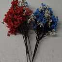 Hananona 10 Pcs 4th of July Flowers Artificial Babys Breath Fake Silk Patriotic Flowers for Independence Day Home Decor Floral Arrangement Table Centerpieces (10, Mix) (Red, White, Blue)