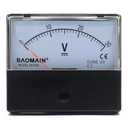 Baomain Voltmeter DH-670 DC 0-30V Rectangular Class 2.0 Analog Panel Volt Voltage Meter