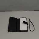 Varikke for iPhone 16 Pro Max Wallet Case Detachable with Card Holder for Women, Fashion Glitter PU Leather Strap Magnetic Flip Wallet Removable Phone Case Cover for iPhone 16 Pro Max 6.9", Black