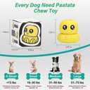 Interactive Dog Toys Bully Stick Holder,Treat-Dispensing & Squeaky Dog Chew Toys to Keep Them Busy Multifunctional Natural Rubber (Yellow)