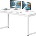 SHW 55-Inch Commercial-Grade Office Computer Desk, White