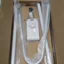 Tablet Floor Stand Holder with Flexible Gooseneck and Stable Base, Compatible with Tablet and Cell Phones (3.5''-9.7''), White