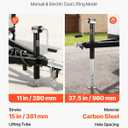 VEVOR 5000 lbs A-Frame Trailer Jack, 15-Inch Vertical Travel, Trailer Lift Jack with Adjustable 7-Level Drop Leg & Drill Socket, Cordless Drill Compatible, Suitable for RV, Utility, Yacht Trailers