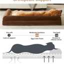 BFPETHOME Dog Beds for Large Dogs, Orthopedic Dog Bed for Medium Large Dogs,Big Waterproof Couch Pet Bed with Removable Washable Cover, Brown 36"l x 27"w x 6.5"th
