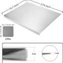 304 Stainless Steel Cutting Board with Lip, With 2 Non-Slip Mats, 27.6"L x 19.7"W