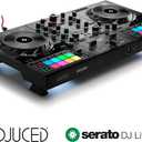 Hercules DJControl Inpulse 500 DJ Controller – Beginner DJ Set, 2-Deck USB DJ Mixer with Built-In Audio Interface, RGB Pads, Touch-Sensitive Jog Wheels