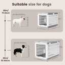 Collapsible Dog Crate for Large/Medium Dogs - 36" L Foldable Dog Cage No-Tool Assembly, Travel Dog Crate with 2 Wheels - Easy to Carry, Space-Saving, Indoor Outdoor Use, Grey, 36.4"L x 22.8"W x 25.8"H