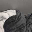 Weighted Blanket for Adults 15 Pounds 60x80 inches, Sherpa Fleece Throw Blanket Queen Size with Soft Plush Flannel Top, Fuzzy Fluffy Cozy Warm and Thick Heavy Blanket for Winter (Grey)