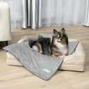 PetAmi Premium Cooling Dog Blanket | Lightweight Fluffy Pet Throw Blanket Bed Cover for Dogs, Cat, Puppies | Pet Blanket Furniture Protector Couch Sofa | Reversible Fuzzy Cozy | 24x32, Light Grey