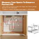 1 Pack Expandable Under Sink Organizers Storage With Upgrade Ball-Bearing Slide Tracks,2-Tier Pull Out Under Cabinet Organizer Height Adjustable,Not Suitable For Cabinets With Partitions In The Middle