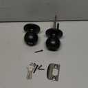 BESTTEN Keyed Entry Door Knob, Entrance Door Lock, Standard Ball, All Metal, Matte Black