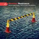 Pyle Retractable Traffic Cone Warning Belt - Hazardous Caution Tape Style, Warning/Emergency Belt, Magnetic & Weather Resistant Design, Retractable Belt Length: Extends Up to 10 ft. - Pyle PCNTP16.5