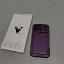 Vizvera for iPhone 17 Pro Case Wallet RFlD [Cards Holder][Camera Control][Camera Cover] Full Body Rugged Shockproof Silicone Protective Phone Case for iPhone 17 Pro 6.3'' 2025(Purple)