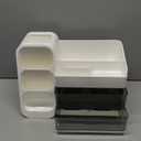 Makeup Organizer with Drawers, Skincare Organizer (Large Size Thick), Storage Box Cosmetic Display Cases, Make up Organizers for Vanity, Dresser, Desk, Kitchen, Countertop (White)