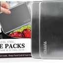 Ice Packs for Lunch Boxes, Stainless Steel Cooling Pack for Cooler, Quick Freeze Long-Lasting Reusable Ice Pack, Multi Use Cooler Accessories for Hiking, Camping and Fishing(2 Packs)