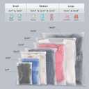 100pcs Clothing Packaging Bags for Shipping - 10x13 Inch Plastic Frosted Bags for Travel Storage or Small Businesses- Zipper Apparel Bag for Shirts, Socks, Underwear, and Documents -No Vent Holes