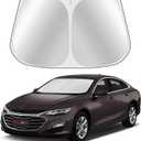 Custom Fit Windshield Sun Shade for Malibu 2016-2025 - Full Coverage, 210T Reflective Fabric, Double-Layer Design - Blocks 99% UV Rays, Keeps Car Cool, Easy to Install and Store