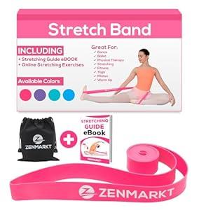Zenmarkt Ballet Stretch Bands for Flexibility and Strength - Stretch Bands Ideal to Have as Dance Equipment in Every Competition - Suitable for Gymnastics, Cheerleading, and Pilates Training (Purple)
