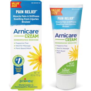 Boiron Arnicare Cream Natural Soothing Relief for Joint Pain, Muscle Pain, Inflammation, Soreness, and Bruises - Fast Absorbing and Fragrance-Free - 4.2 oz (4.2 Ounce (Pack of 1))