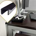 Desk to Wall Gap Filler – Desk to Wall Gap Cover, Durable PVC Plastic Office Desk Attachment, Eliminates Desk-Wall Gaps, Easy Installation, Fits Most Desks, 48 Inches, Matte Black,