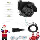 Christmas Inflatable Fan Replacement 1.2A Blower Fan Replacement Inflatable Motor with 1.5A Adapter and 3 LED Light for Halloween Holiday Inflatables Decorations Outdoor