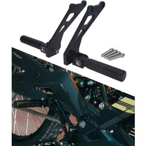 JFG RACING Dirt Bike Rear Foot Pegs Kit for Sur Ron,Motorcycle Foot Pedals Rests with Bracket for Surron Light Bee X and S/X160/X260
