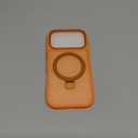 Compatible with iPhone 17 Pro Case with Magnetic Ring Stand, Military Drop Protection, Anti-Scratch/Anti-Fingerprint Translucent Matte iPhone Case for iPhone 17 Pro (Orange)