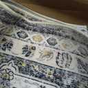 Rugcomf Large Living Room Rug 8x10 Washable Non Slip Vintage, Grey