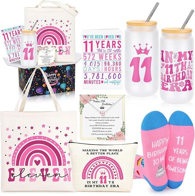 JTENGTOP 11 Year Old Beautiful Teen Girl Birthday Gifts, Gifts for 11 Year Old Beautiful Teen Girl, Best Popular Present, 11th Birthday Decorations: Tumblers & Water Glasses