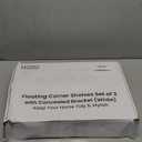 NATURE'S SOURCE Corner Floating Shelves with Invisible Brackets, Corner Shelves Wall Mounted Set of 3, Bedroom Bathroom Kitchen Living Room Office- Modern Style 16.6" x 6" (White)