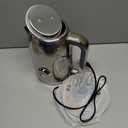 SUSTEAS Electric Kettle - 57oz Hot Tea Water Boiler with Thermometer, 1500W Fast Heating Stainless Steel Pot, Cordless LED Indicator, Auto Shut-Off & Boil Dry Protection, Glossy Silver