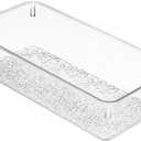 iDesign 49250 Rain BPA-Free Plastic Drawer Organizer Tray - 12" x 6" x 3", Clear