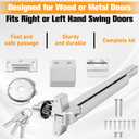 Zonon 1 Set Commercial Push Bar Panic Exit Device 31" Stainless Steel Emergency Exit Door Hardware with Exterior Lever and 3 Keys for 30"-36" Metal Wood Door, Silver