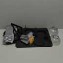 Cat Wall Shelves Furniture Set with 2 Food Bowls, Wooden Cat Climbing Wall Systems with Scratching Pad and 3 Steps, Floating Shelves Bed Perches Wall Mounted for Indoor Fit Up to 15Lbs (Black)