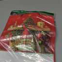 Rusikia 12 Christmas Gift Bags with 12 Tissues and 1 Satin Ribbon, Red Party Favor Bags Bulk with Handles, Glittery Cute Balls Father Christmas Paper Bag for Wrapping Holiday (Medium 10"x4"x12.6")