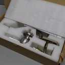 Front Door Knob Handleset, Entry Door Handle Set with Cove Knob for Right and Left Handed Sided Doors, Interior and Exterior Entrance Passage Lock, Lower Half Grip, Satin Nickel