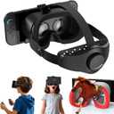 Upgraded VR Headset for Switch 2 (2025), Switch 2 VR Virtual Boy Games Glasses with Adjustable HD Lenses and Head Strap with Rotary Button, Labo VR for Switch 2 Accessory, Black