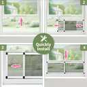 Expandable Window Screen 2 Pack - [Cat Proof Stainless Steel Mesh] Fits 28"-54" Wide x 20" High, Adjustable Aluminum Replacement Window Screens for Sliding Windows, White (Medium), Large Size