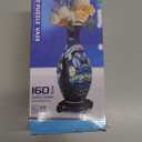 3D Puzzles Vase for Adults, Crafts for Adults, 160 Pieces Plastic DIY Unique Flower Vase with LED Light House Warming Gift Birthday Gifts for Flower Arrangements and Home Decor (Blue)