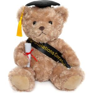 Graduation Gift Teddy Bear Stuffed Animal Plush Toy with Cap, Sash & Diploma, Graduation Gift for Kids, Students, Boys & Girls, 12 Inch