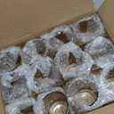 12 Pcs Large Votive Candle Holders 2.8 * 3.2inch Gold Tea Light Candle Holders Glass Candle Holder for Bridal Shower, Wedding, Table Centerpiece, Party, Home Decor